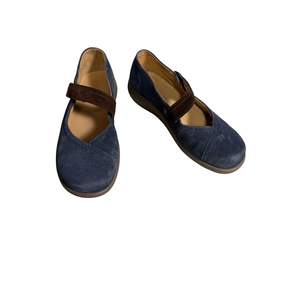 Hotter Wren Navy Suede Mary Jane Shoes Women UK 4 US 6.5 EU 37.5 Made in England